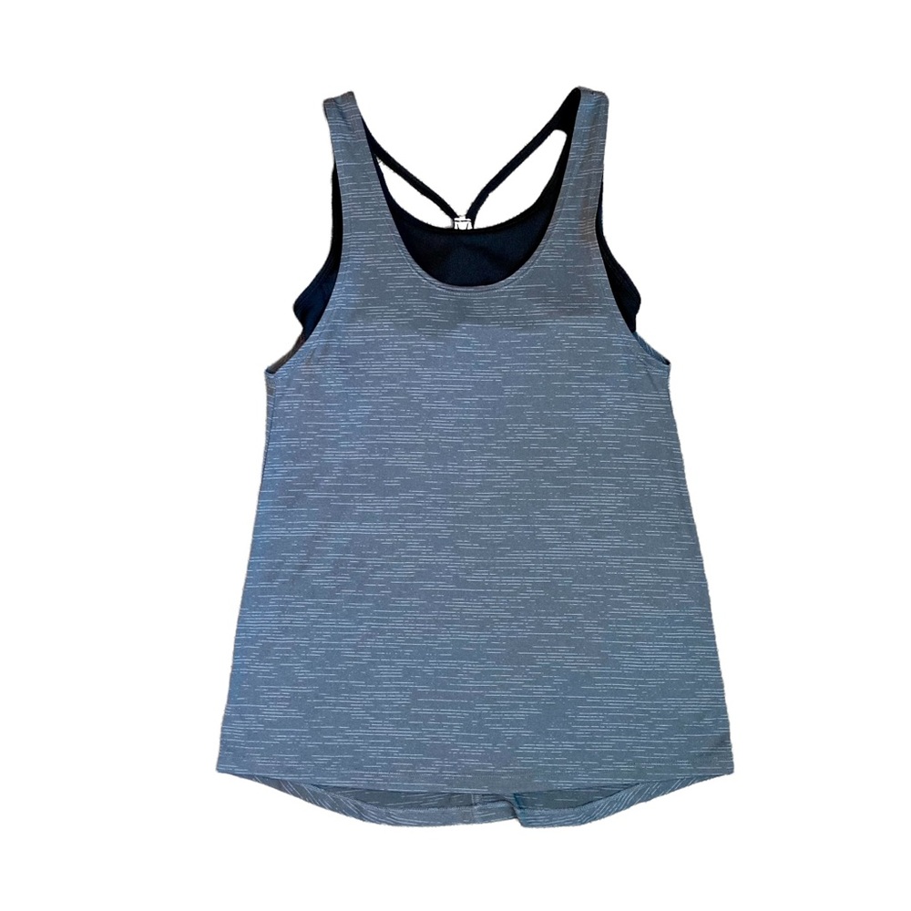 C9 Champion workout tank athletic tank top with attached black sports bra - Sz S
